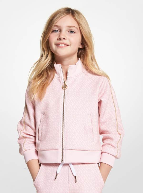 Detske Bundy Michael Kors Girls Logo Stretch Viscose Track Ruzove - Oblecenie Michael Kors Slevy | QVSAI-6153